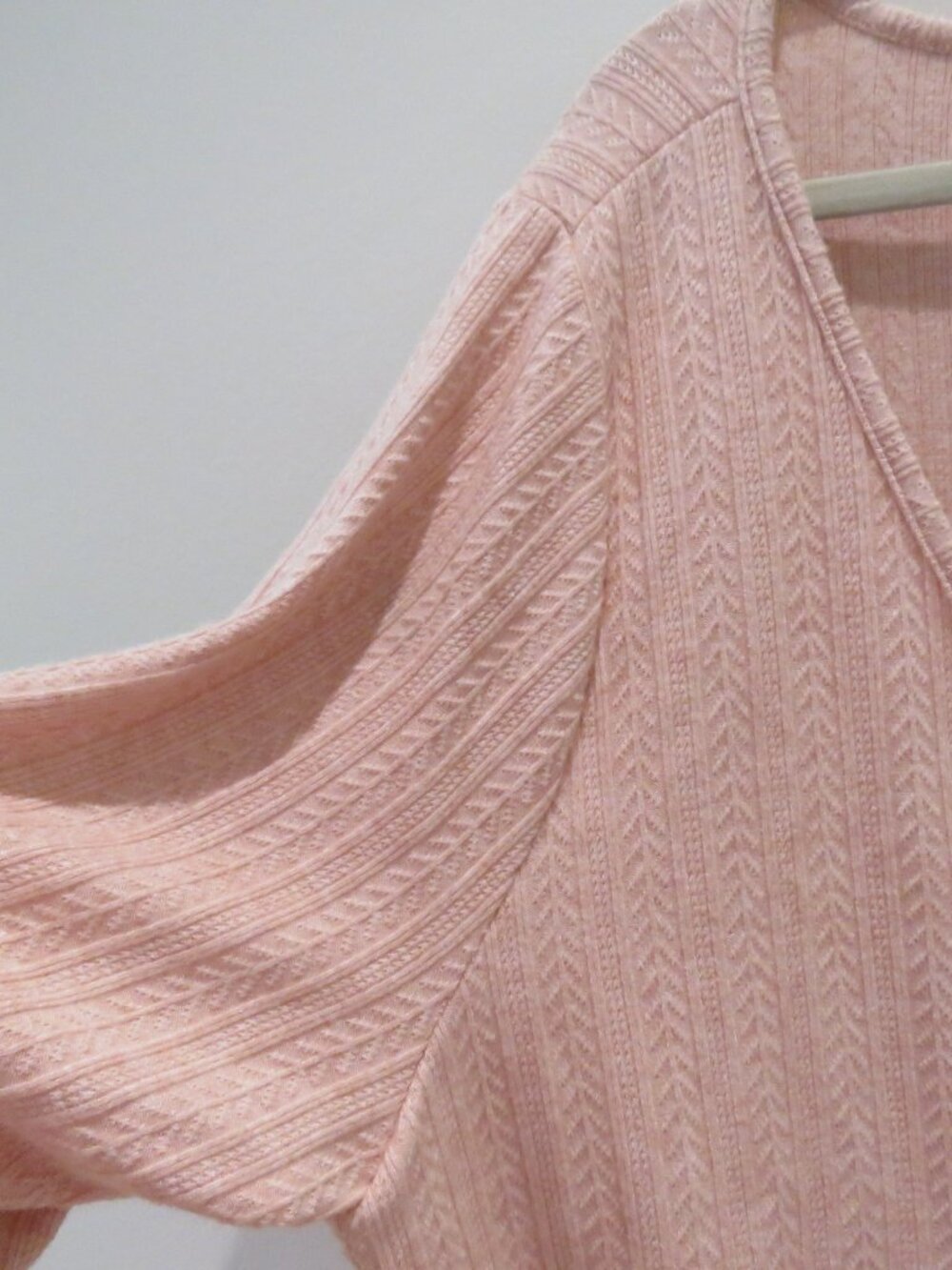 UNIQUE VINTAGE Pointelle Cardigan Top Blush Pink 3X Retro Pinup 1950s Trad Wife - Picture 9 of 13